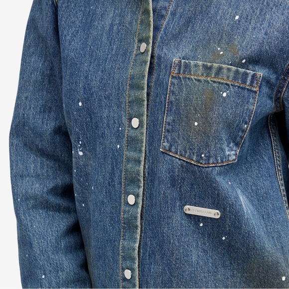 Helmut Lang painted denim shirt $595 NWT - Picture 4 of 5